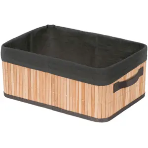 Panier de rangement pliable en bambou