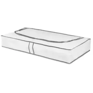 Comparateur de prix : Compactor Housse de rangement sous lit Blanc 108 x 45 x H.15 cm