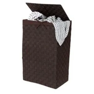 Panier à linge Compactor Rectangulaire pliable marron pas cher