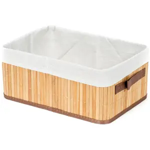 Comparateur de prix : Compactor Panier de rangement en bambou 32x25cm