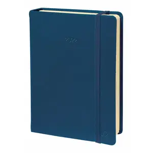 Quo Vadis Agenda Affaires Prestige Silk Semainier - Bleu pas cher