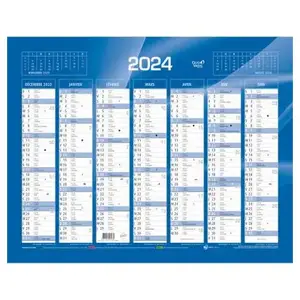 Quo Vadis - 1 Calendrier De Banque Bleu 43x34 cm - Janv. à Déc. 2020 pas cher