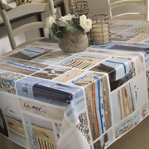 CALITEX Toile Cirée Bretagne Finition Biais Ronde 140 cm