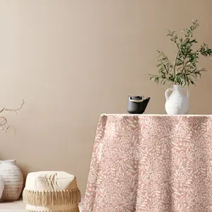 Calitex Nappe ronde 140 cm SOLEANE TOILE CIREE Rose pas cher