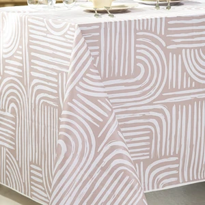 DOUCEUR D'INTERIEUR Calitex Nappe Rectangle Zao Toile Ciree Beige pas cher