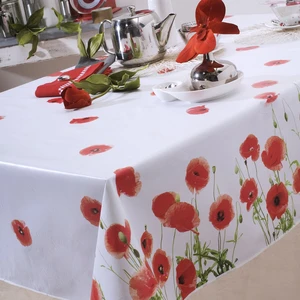 Calitex Nappe Rectangle Red Poppy Translucide Rouge pas cher