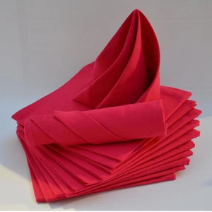 Calitex Lot de 12 serviettes de table ARC EN CIEL Azalée 44 x 44 cm pas cher