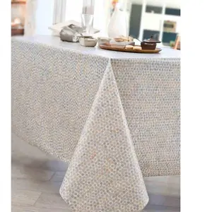 Nydel Perle - Nappe en Coton déperlante Rectangle : 160 x 250 cm