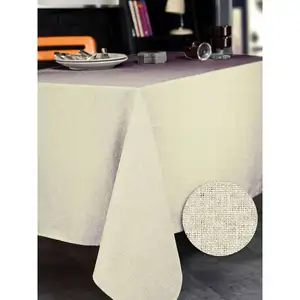 CALITEX Nappe rectangulaire, Polyester, Ecru, 250x150 cm pas cher