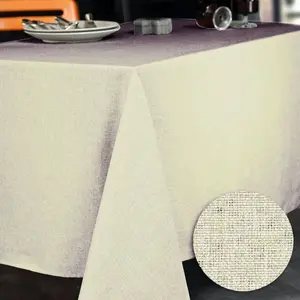 Calitex BROME Nappe rectangulaire Polyester Ecru 150x350 pas cher