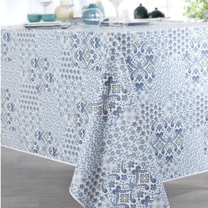 Calitex Toile cirée My Liberty, Bleu, Ronde 140 cm pas cher