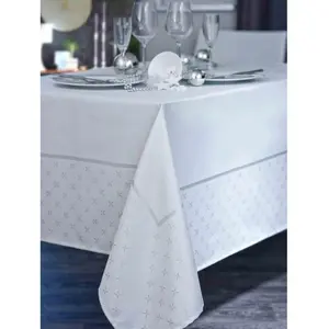 Nydel Frandy - Nappe en Damassé et Fils Pailletés Rectangle : 145 x 250 cm pas cher