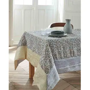 Nydel Nappe Gris Imprimé Avec Bordure -  SAUVAGE