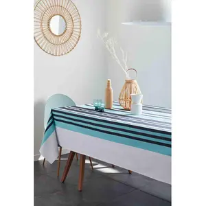 Nydel Nappe en coton enduit acrylique bleu 160x200 cm pas cher