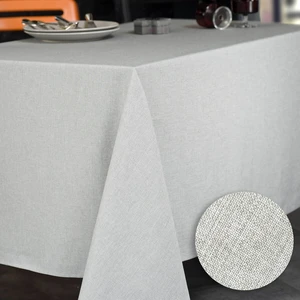 Calitex Nappe rectangulaire en coton chiné grise pas cher