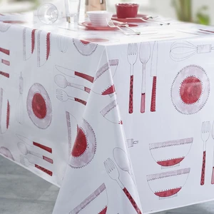 Calitex Nappe Rectangle Ethnic Kitchen Toile Ciree Rouge