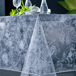 Calitex Nappe translucide Peonia, Blanc, 140 x 200 cm