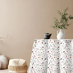 Calitex Nappe Ronde Terrazo Toile Ciree Bordeaux