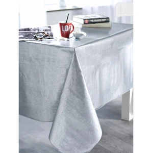 Calitex Nappe toile cirée EFFET TISSAGE Argent