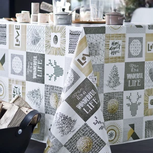 Calitex Nappe rectangulaire toile cirée Wonderful Life Multicolore pas cher