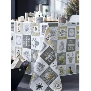 Calitex Nappe toile cirée WONDERFUL LIFE Gris