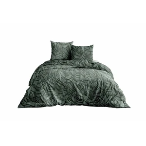 Calitex PARURE FEUILLE VERT + 2 TAIES pas cher