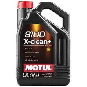 Comparateur de prix : Huile pour moteur 5L MOTUL 5W30 (C3, 8100 X-CLEAN+, LL) - Réf. 106377