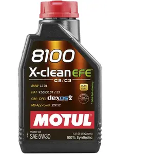 Comparateur de prix : Huile pour moteur 1L MOTUL 5W30 (C2/C3, 8100 X CLEAN EFE) - Réf. 109470