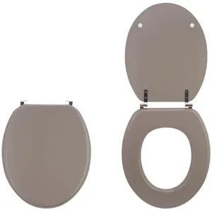 Comparateur de prix : Wirquin 20717957 Abattant WC en fibre de bois Woody en forme U, taupe Mat