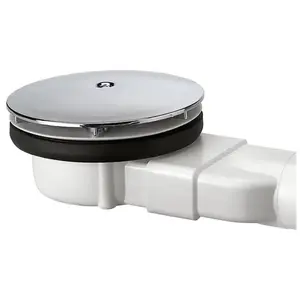 Bonde de douche extra-plate Wirquin D90 - Blanc - ABS - 30723210Vendu parcastorama