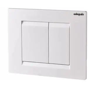 Comparateur de prix : Wirquin - Plaque commande double touche essentiel blanche - Commande double chasse