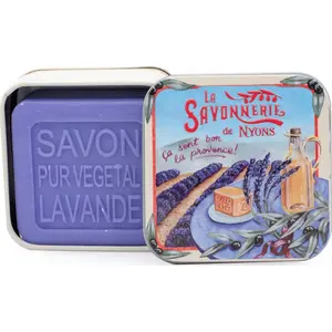La Savonnerie de Nyons Savon Boîte Métal Champs de Lavande 100g pas cher