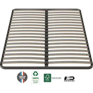 Comparateur de prix : SEDAC Sommier 140 x 190 - 18 lattes 53 mm - Anthracite