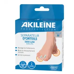 Comparateur de prix : Akileïne Akileine Séparateur D'orteils Demi Lune Taille M