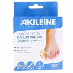 Comparateur de prix : Akileine Akileïne Podoprotection Correcteur Hallux Valgus avec Séparateur d'Orteils