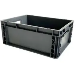 Non communiqué Bac de stockage gerbable en plastique - 15 litres - Gris - Viso pas cher