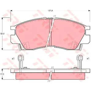 Kit de plaquettes de frein, frein à disque GDB998 TRW GDB998 pas cher