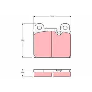 Kit de plaquettes de frein, frein à disque GDB918 TRW GDB918 pas cher