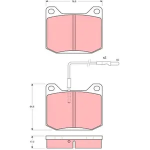 Kit de plaquettes de frein, frein à disque GDB151 TRW GDB151 pas cher