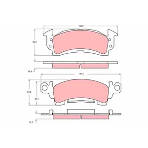 Kit de plaquettes de frein, frein à disque GDB742 TRW GDB742 pas cher