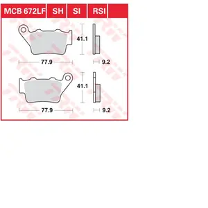 Trw Plaquettes De Frein Mcb672 pas cher