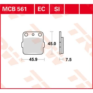 Comparateur de prix : TRW Plaquettes de frein, et mâchoires moto, MCB561 Allround organique
