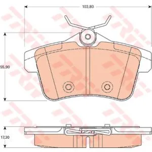 Kit de plaquettes de frein, frein à disque COTEC GDB1828 TRW GDB1828 pas cher