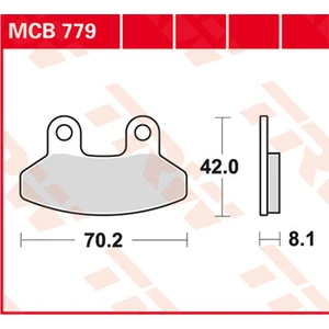 TRW Plaquettes de frein, et mâchoires moto, MCB779 Allround organique pas cher