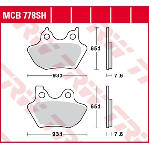 TRW Plaquettes de frein, et mâchoires moto, MCB778SH Sinter street pas cher