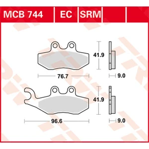 Comparateur de prix : TRW Plaquettes de frein, et mâchoires moto, MCB744 Allround organique