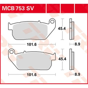 Comparateur de prix : TRW Plaquettes de frein, et mâchoires moto, MCB753SV Sinter street