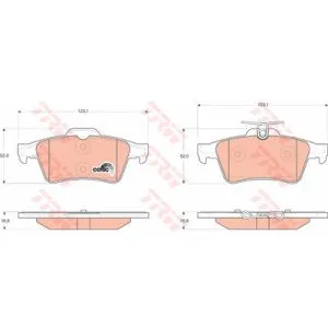 Kit de plaquettes de frein, frein à disque COTEC GDB1621 TRW GDB1621 pas cher