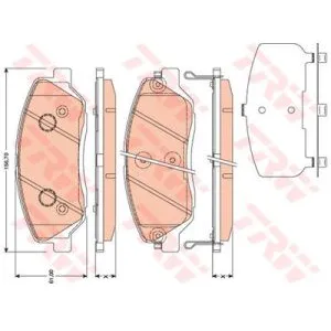 Kit de plaquettes de frein, frein à disque COTEC GDB3418 TRW GDB3418 pas cher