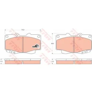 Kit de plaquettes de frein, frein à disque COTEC GDB3428 TRW GDB3428 pas cher